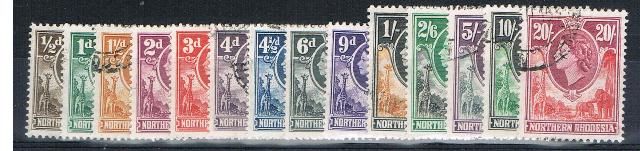 Image of Northern Rhodesia/Zambia SG 61/74 FU British Commonwealth Stamp
